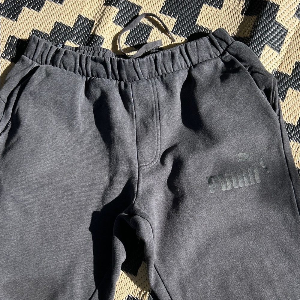 Like New Puma Charcoal Drawstring Joggers w/Pockets